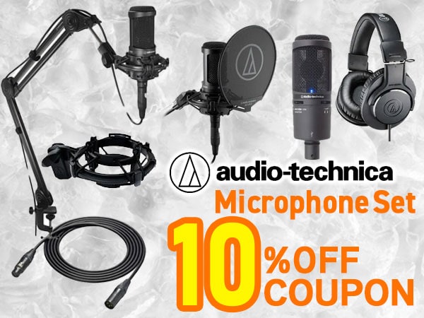 10% off! The complete distribution set with audio technica microphones! Limited coupons are available!