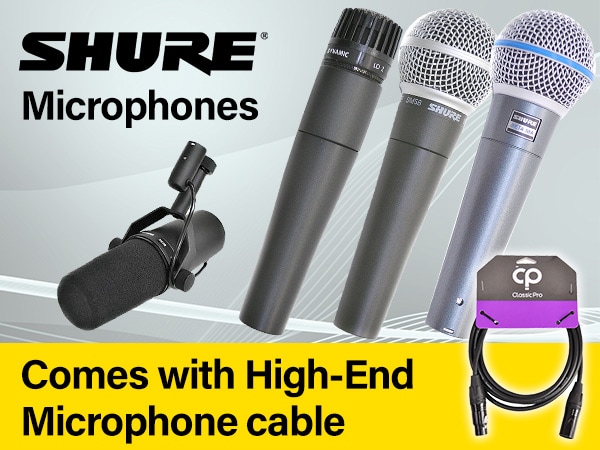 [Limited Campaign period] SHURE microphones come with high-end microphone cables