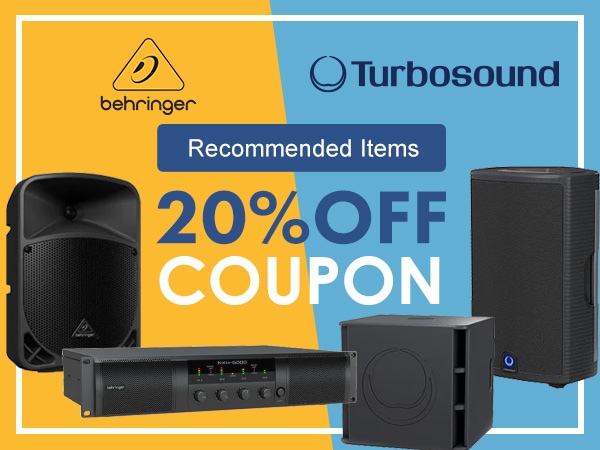 [Up to 30% back] Behringer, Turbosound 20% off coupon for recommended items!