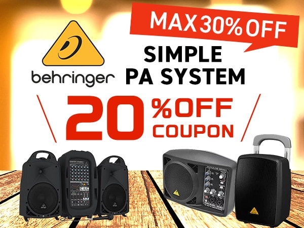 【最大30%還元】BEHRINGERおすすめ簡易PA 20％OFFクーポン！
