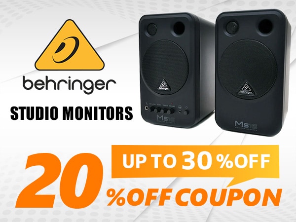 [Up to 30% back] 20% off coupon for BEHRINGER studio monitors!
