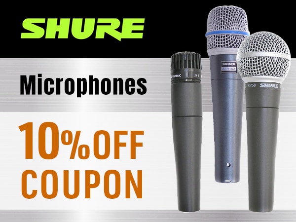 [Limited time] 10% off SHURE microphone coupon!