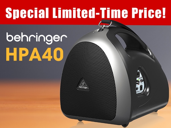 BEHRINGER Portable PA System "HPA40" Available at a Special Limited-Time Price!