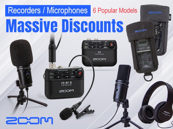 ZOOM Recorders / Microphones: 6 Popular Models Now at Massive Discounts!
