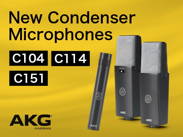 New AKG condenser microphones debut: C104 / C114 / C151