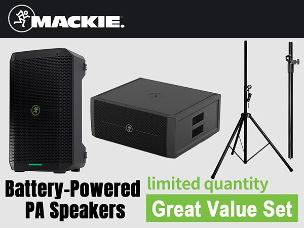 MACKIE Battery-Powered PA Speakers: Great Value Set Now on Sale!