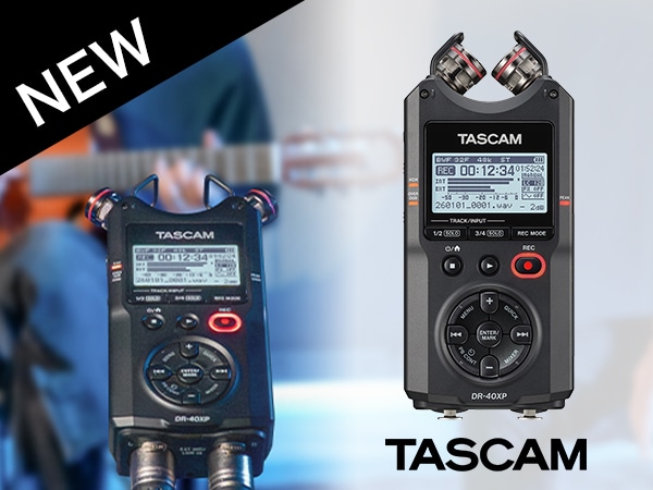 TASCAM Launches a New Portable Recorder, the “DR-40XP”!