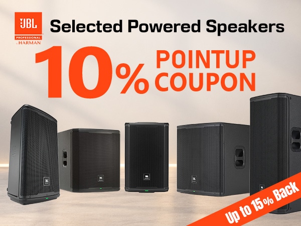 【Up to 15% Back in Points】10% Bonus Points Coupon for Select JBL Powered Speakers!