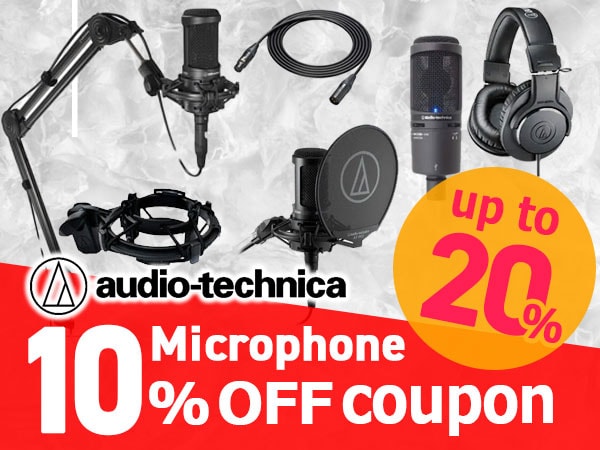 Up to 20% back. 10% off coupon for popular audio technica microphones!