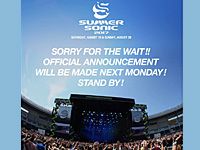サマーソニック2017、出演者第一弾発表が延期に！