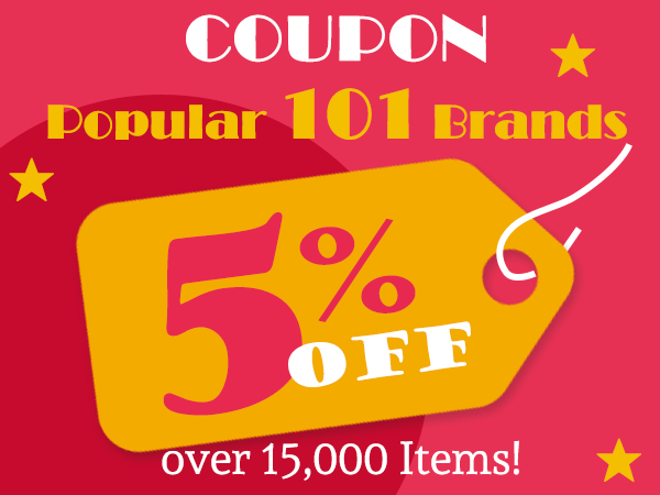 人気101ブランドが全商品 5％OFF！ 15000アイテムが、今ならお買い得！！