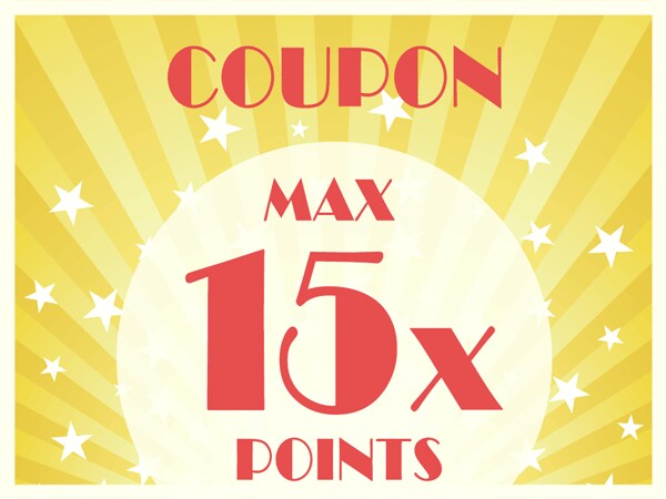 New coupon for up to 15% points now being offered!