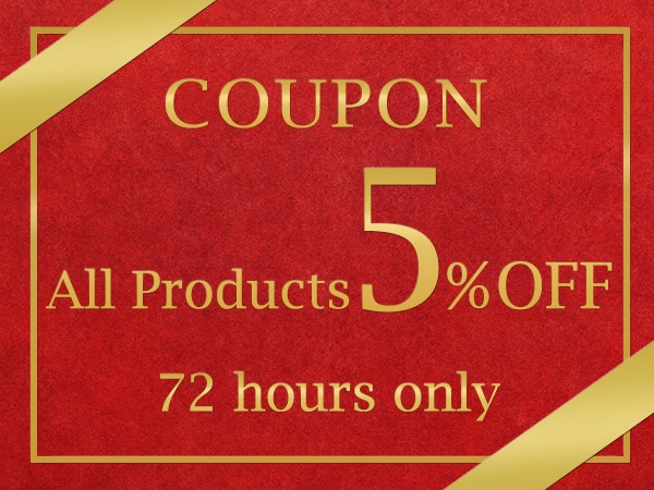 [72 hours only] All products 5% OFF coupon!
