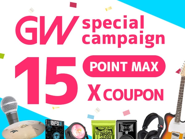 GW special campaign! Up to 15% points coupon!