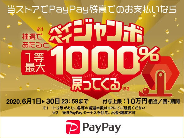 クラシックギター弦などが安いサウンドハウスがPayPay払いに対応したことを記念するキャンペーンが開催されています。