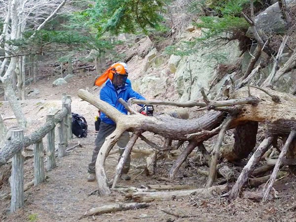 Tohoku Reconstruction Support Trip to Remove Fallen Trees at Mt. Kinka!