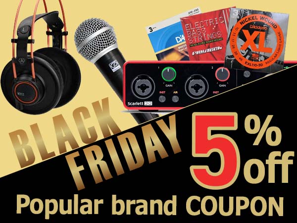 [Black Friday] Popular brand 5% OFF coupon!