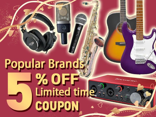 [Limited time offer] 5% OFF coupon for popular brands!
