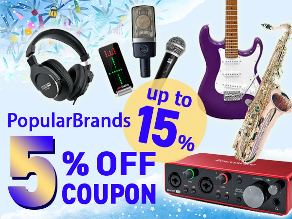 [Up to 15% reduction] Popular brand 5% OFF coupon!