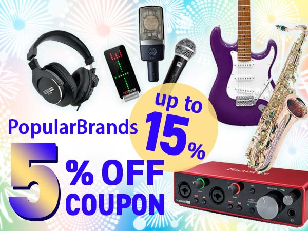 Popular brand 5% OFF coupon!