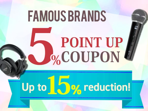 [Up to 15% back] Popular Brand 5% UP in Point Coupon!