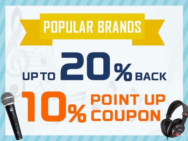 Up to 20% back! Popular brands 10% point up coupon