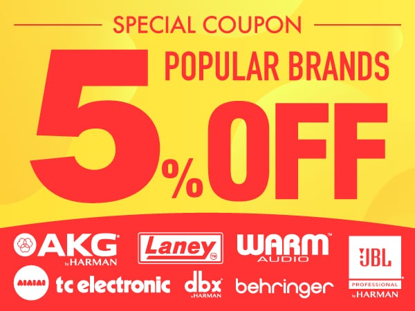 [Up to 15% back] 5% off coupon for popular brands!