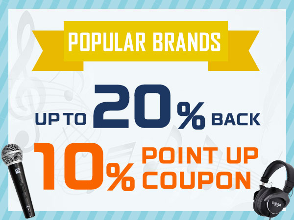 [Up to 20% reduction] 10% point increase coupon for popular brands!