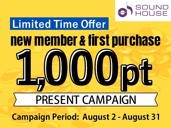 1,000 pt gift with new member registration & first purchase!