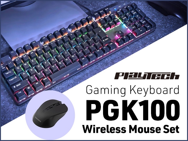 [Limited Stock] New Bundle: PLAYTECH PGK100 Gaming Keyboard + Wireless Mouse!