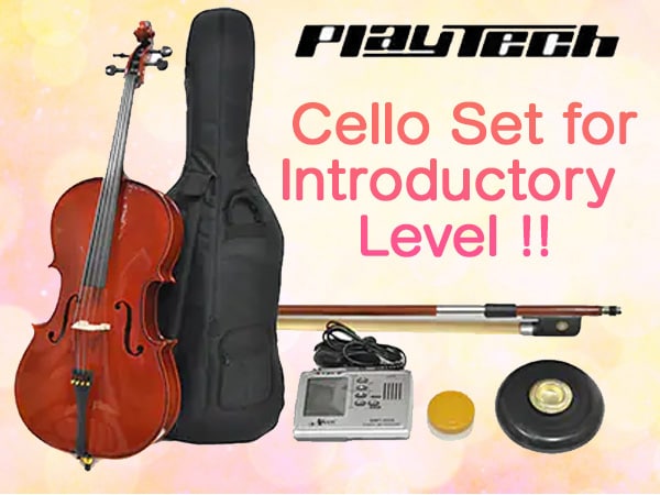 PLAYTECH string instruments now adds a cello set for introductory level!