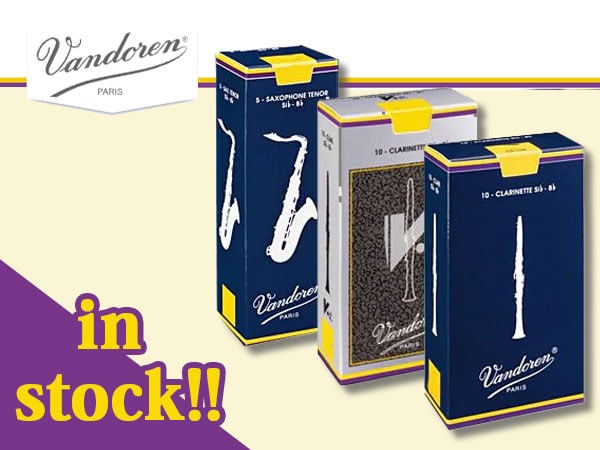 The classic  Vandoren  reed for clarinet and saxophone is in stock!
