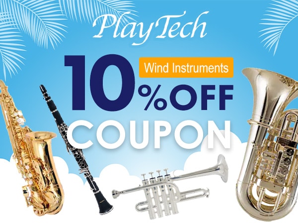Get a 10% discount on PLAYTECH wind instruments with our Summer Exclusive Coupon!