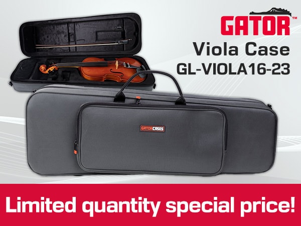 GATOR's semi-hard viola case is now available in limited quantities at a special price!