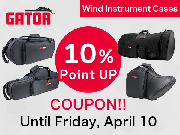 GATOR Wind Instrument Cases 10% Bonus Points Coupon!