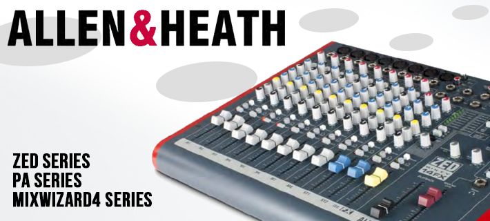 Allen & Heath ミキサー機能比較|サウンドハウス Allen & Heath ミキサー機能比較|サウンドハウス