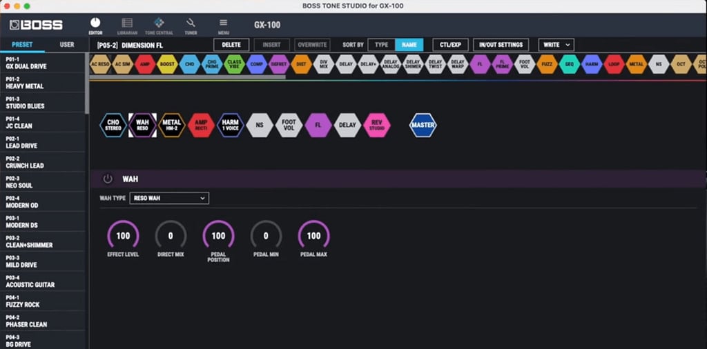 BOSS TONE STUDIO for GX-100