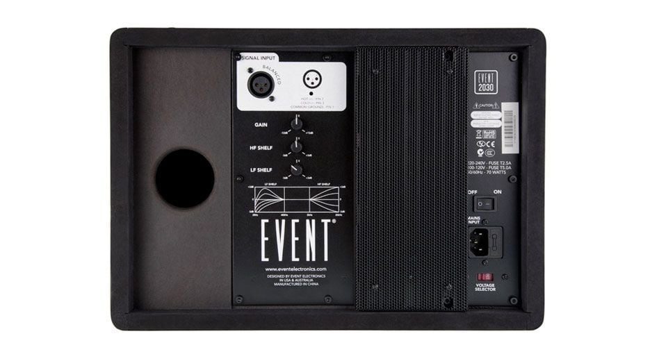 THE EVENT 2030 STUDIO MONITOR - REAR VIEW