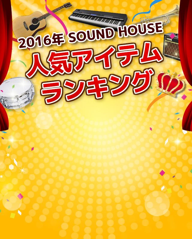 2016年 SOUND HOUSE 人気アイテムランキング
