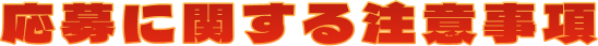 応募に関する注意事項