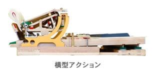 グランドピアノの横型アクション