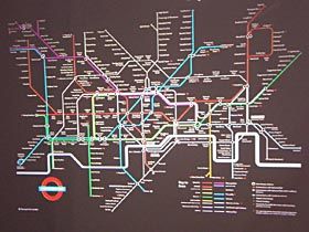 ロンドンの地下鉄路線図